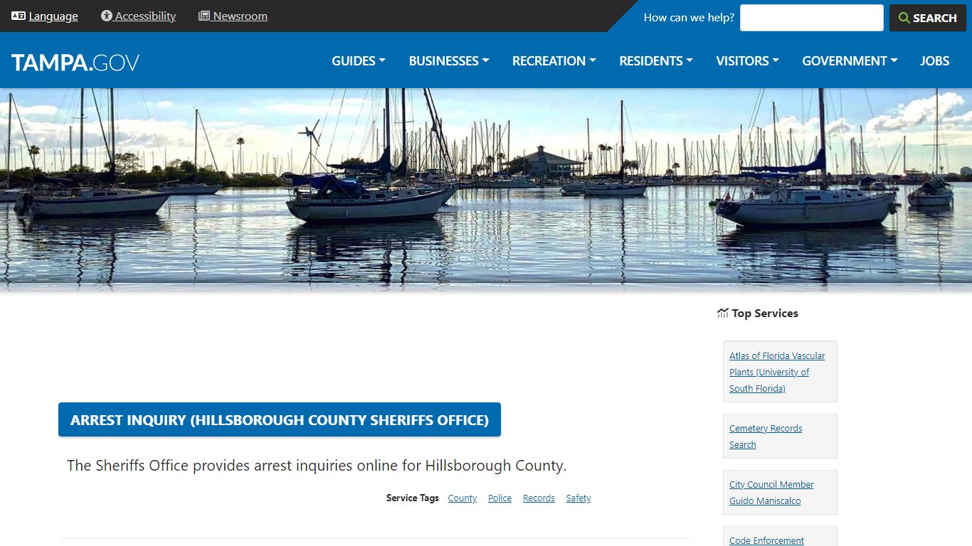 Arrest Inquiry (Hillsborough County Sheriffs Office)